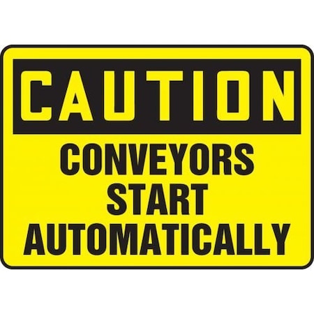 OSHA CAUTION SAFETY SIGN CONVEYORS MECN600XL